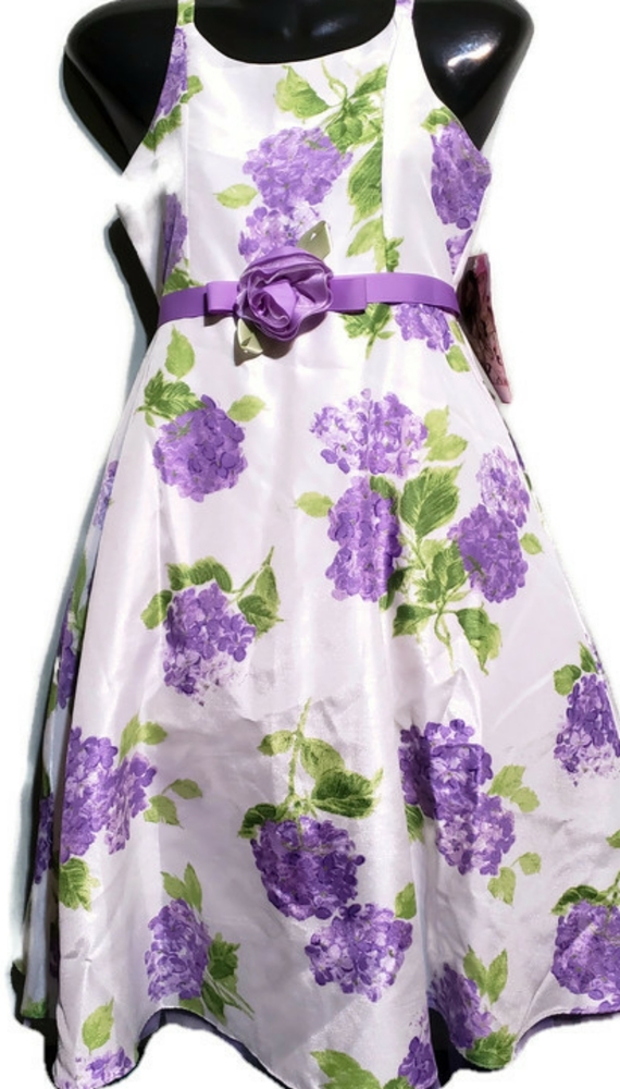 0417 Jenny And Me Young Girl's  Floral sleeveless Summer party dress Size 14
